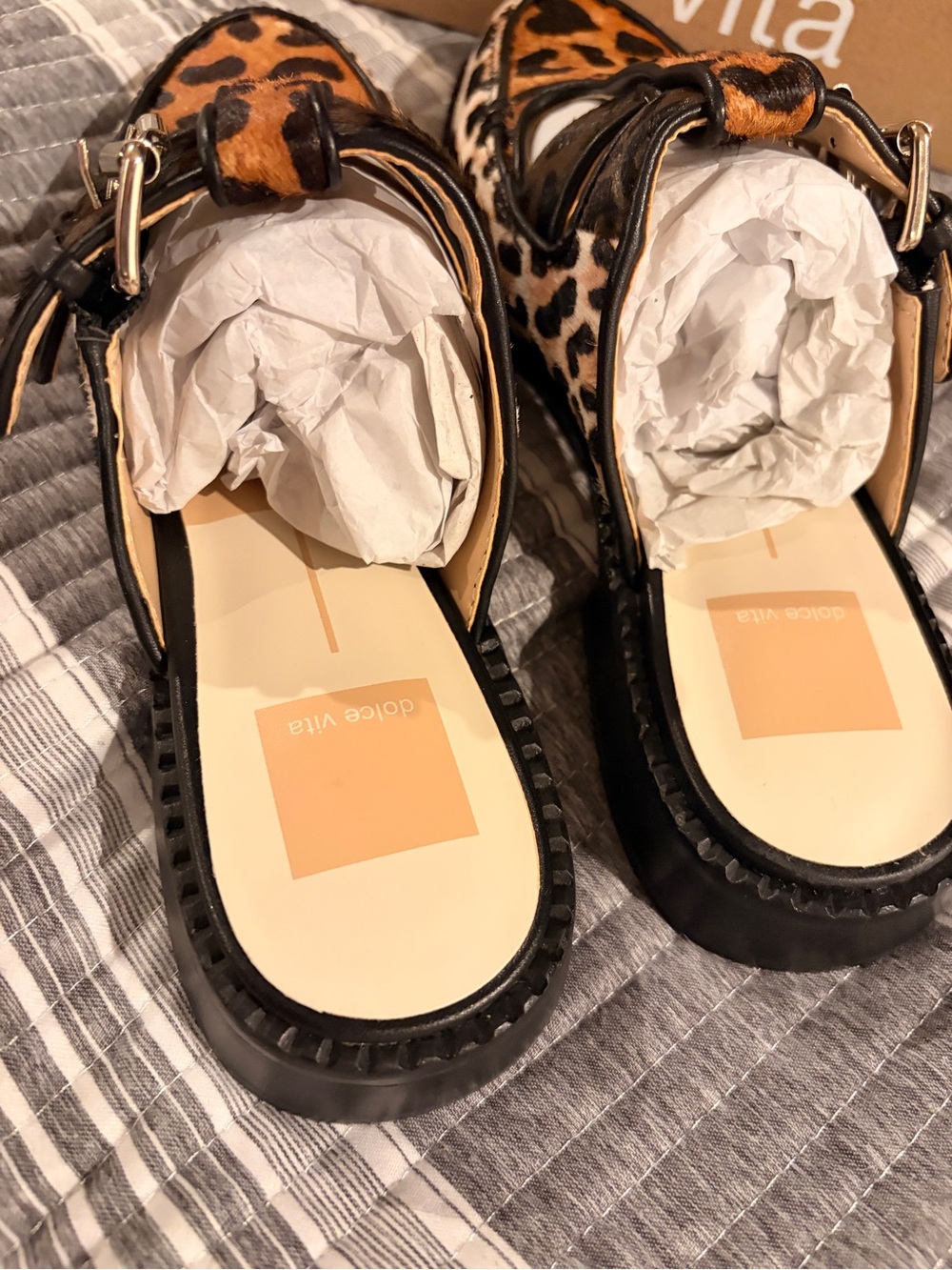 Brand New Dolce Vita Leopard Multi Calf Hair Women’s Size 6 - Picture 4 of 7